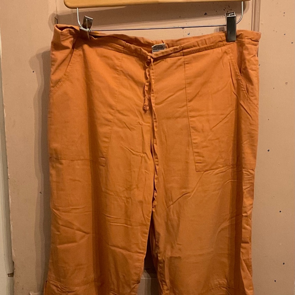 Be Present Yoga Pants Muted Tangerine Side Slit slightly cropped